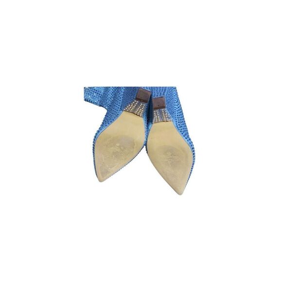 Women's Silver Rhinestone Over-the-Knee Stiletto Boots Size 7,5 - Picture 7 of 14